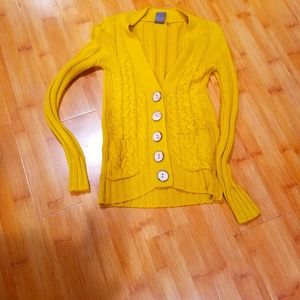 Mustard Cable Knit Sweater